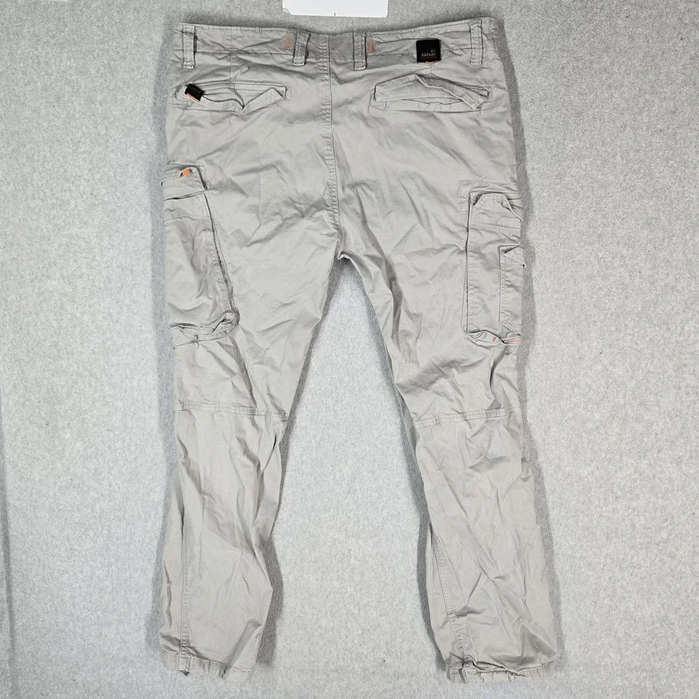 Replay Men Pants W36 Beige Cargo Twill 27
